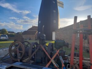 3 Lister engines loaded on the trailer ready for the off