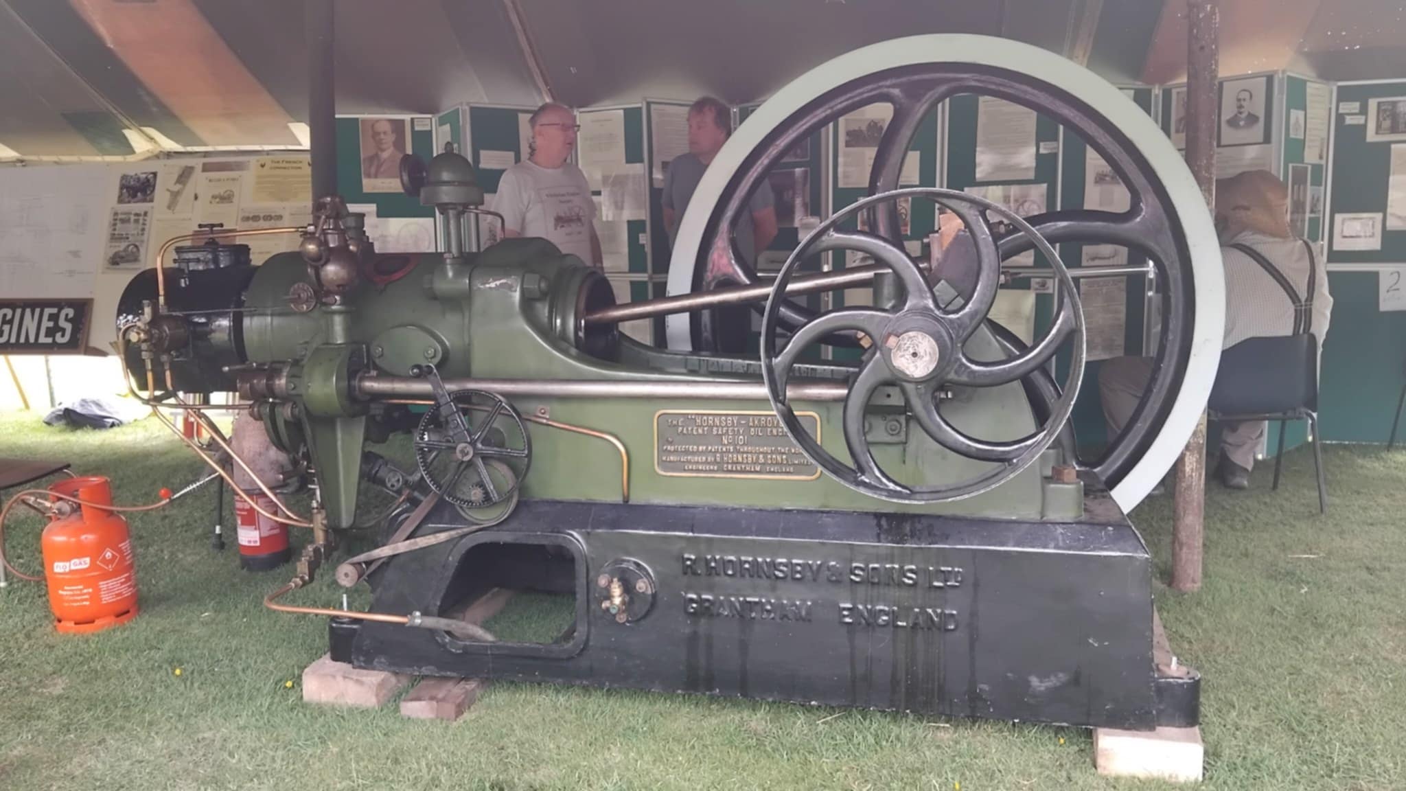 Hornsby Ackroyd oil engine No.101 at Power & Machinery of the Past at Breamore House 2024 Ackroyd Gathering - Vintage Engine Enthusiast