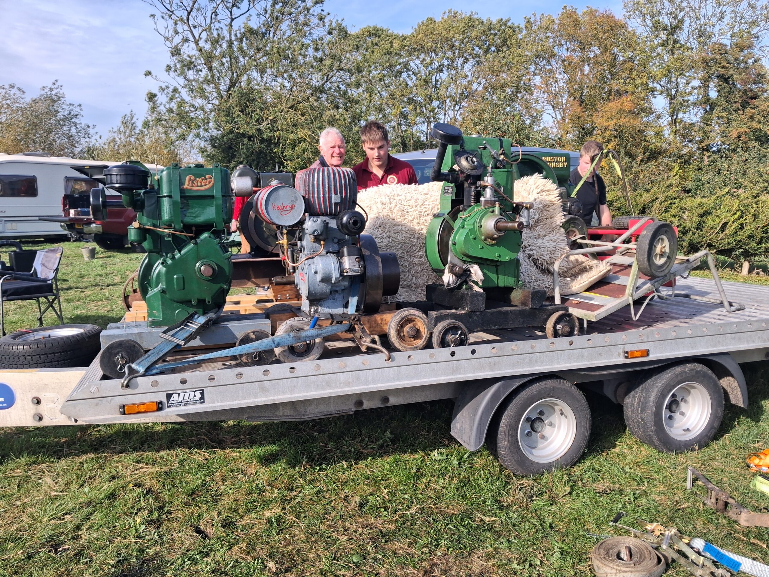 Trailer load of engines at Petterfest