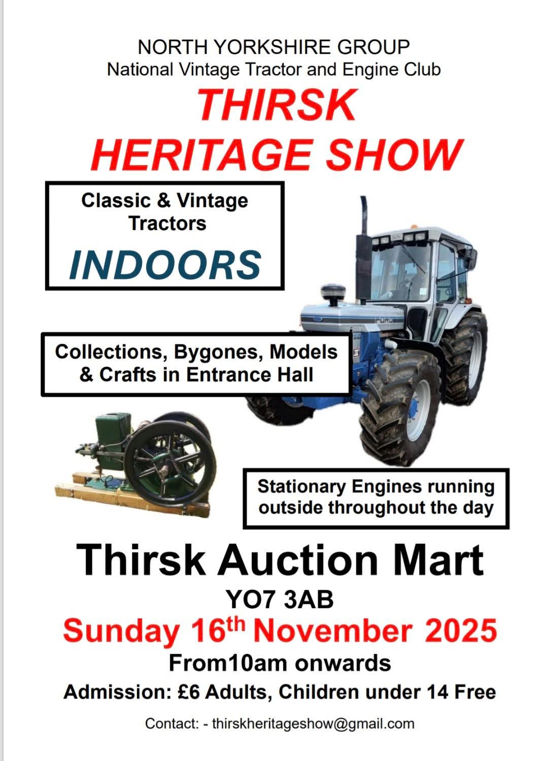 Thirsk Heritage Show 2026 - Vintage Engine Enthusiast