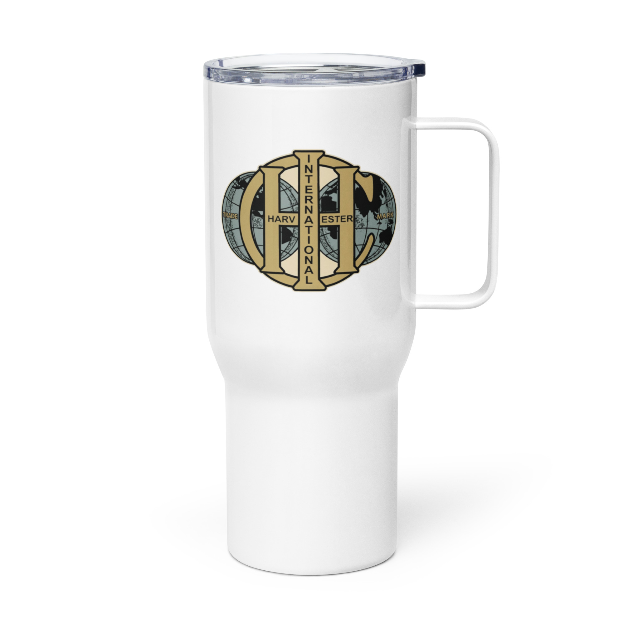 6hp IHC Famous Hit & Miss Gas Engine Travel mug with a handle - Image 2
