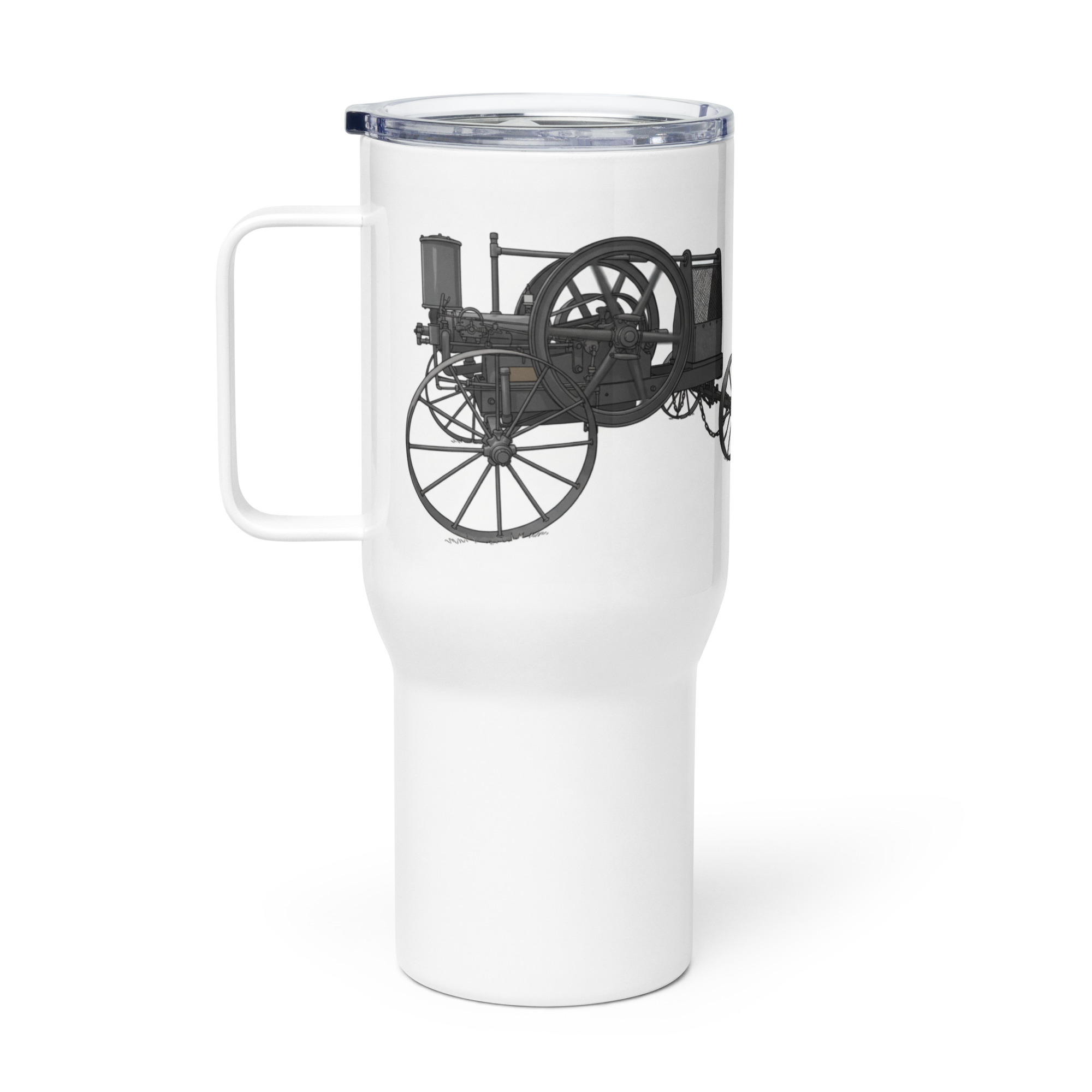 6hp IHC Famous Hit & Miss Gas Engine Travel mug with a handle - Image 3