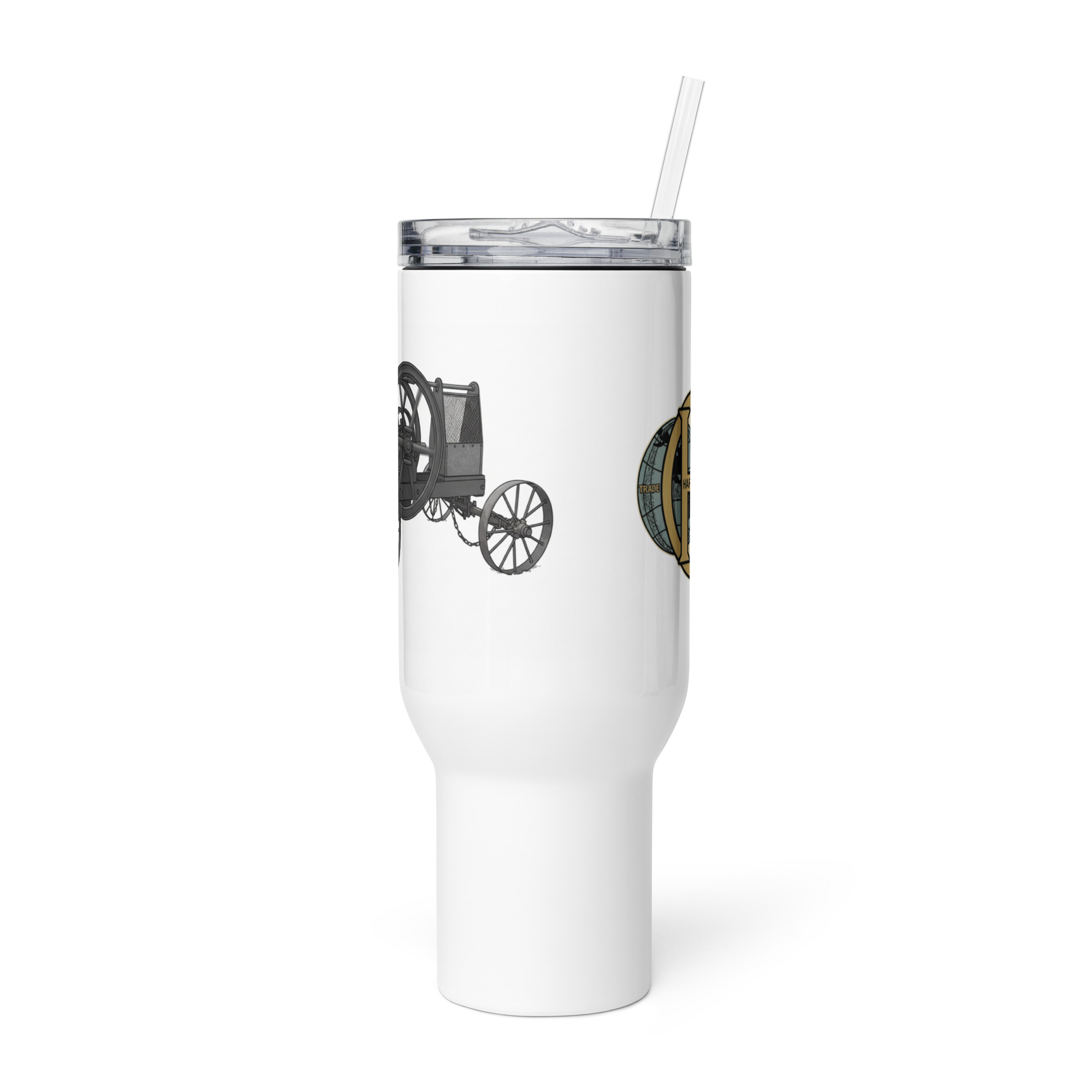 6hp IHC Famous Hit & Miss Gas Engine Travel mug with a handle - Image 4