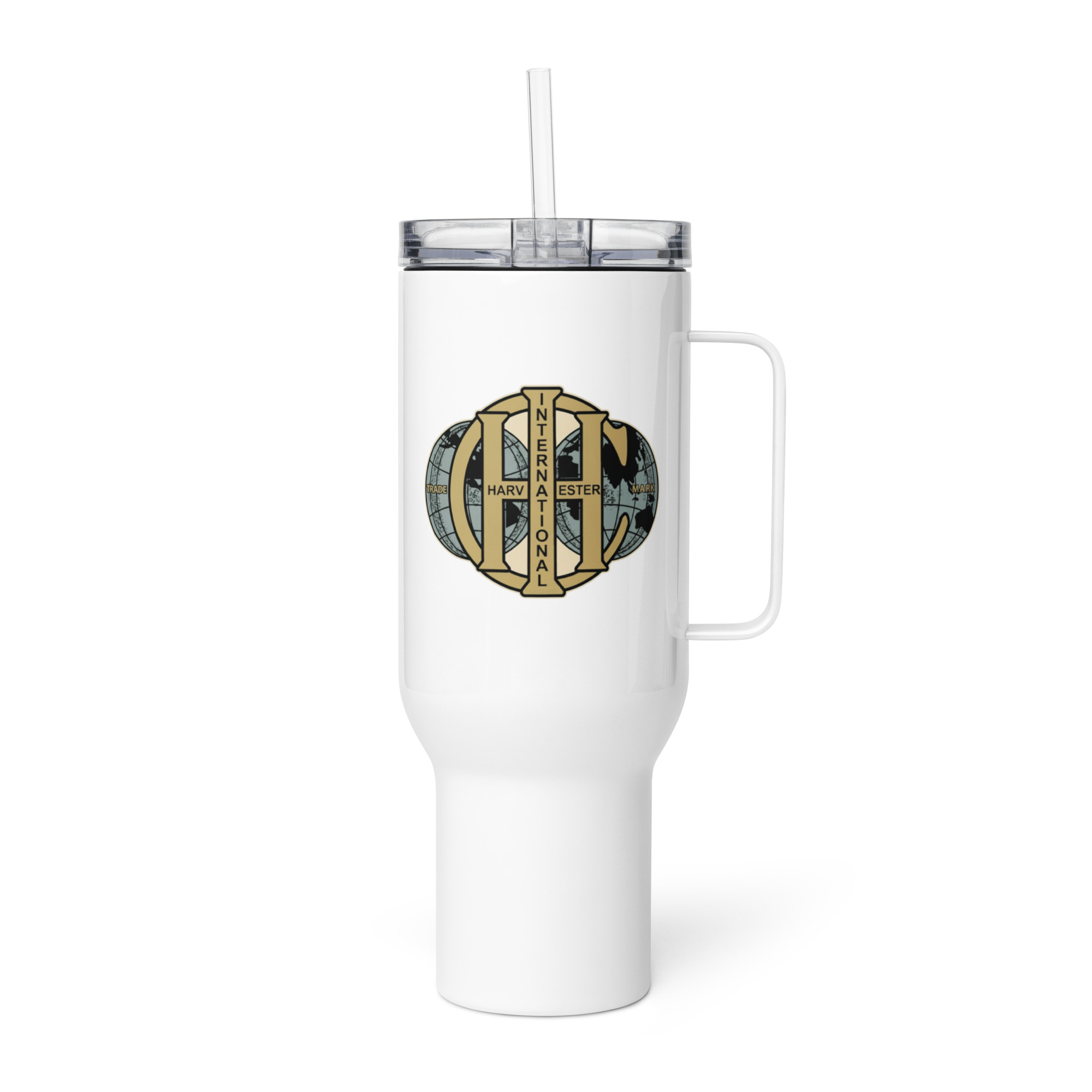 6hp IHC Famous Hit & Miss Gas Engine Travel mug with a handle - Image 5