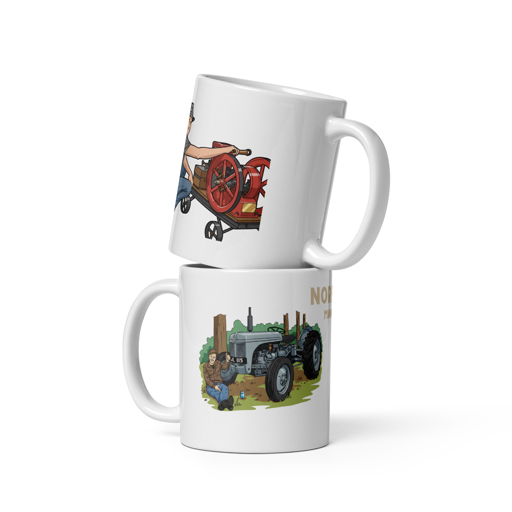 Norfolk Man Cave Official White Glossy Mug - Image 2
