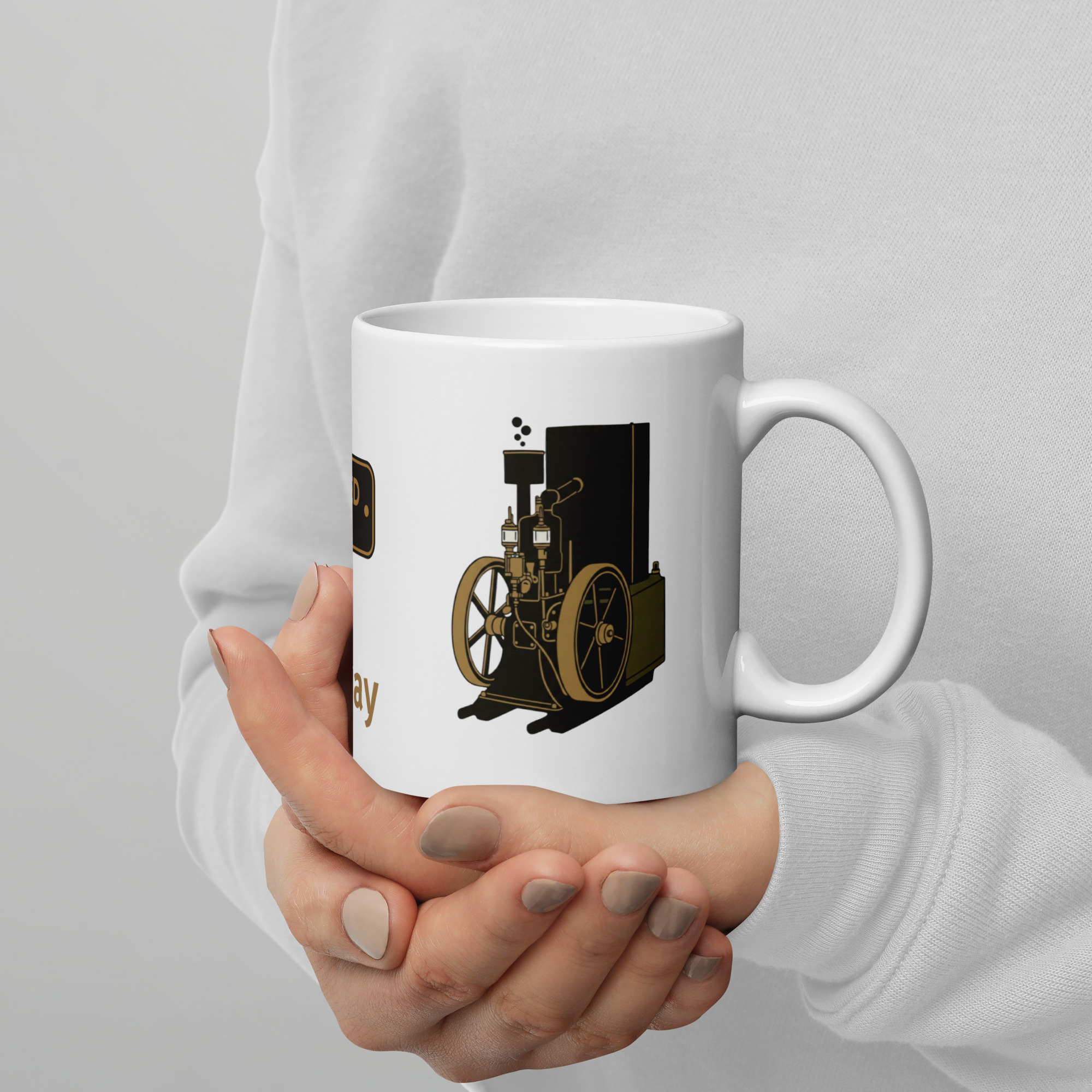 Spooner's Shed #2StrokeTuesday Official White Glossy Mug - Image 4