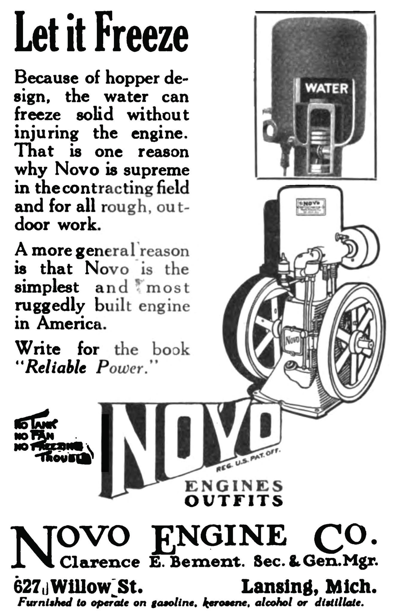 Novo vertical engine advert