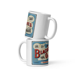 Blackstone Oil Engines Enamel Sign White glossy mug